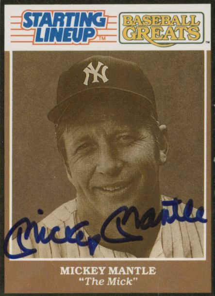 89SL 1989 Starting Lineup Mickey Mantle Auto